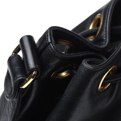 Chanel Lambskin Drawstring Bucket Bag Black 15 of 18