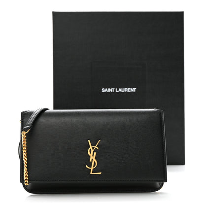 Saint Laurent Smooth Calfskin Monogram Phone Holder Crossbody Black 11 of 11