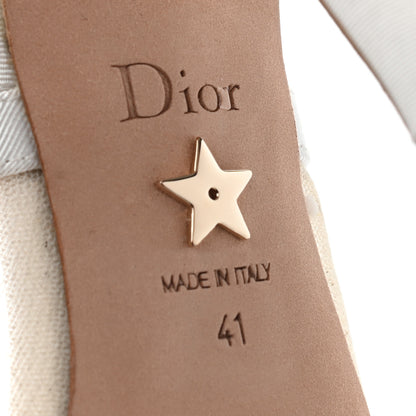 Christian Dior Mesh Plumetis Grosgrain Studded J'Adior Slingback 100mm Pumps 41 White 6 of 8