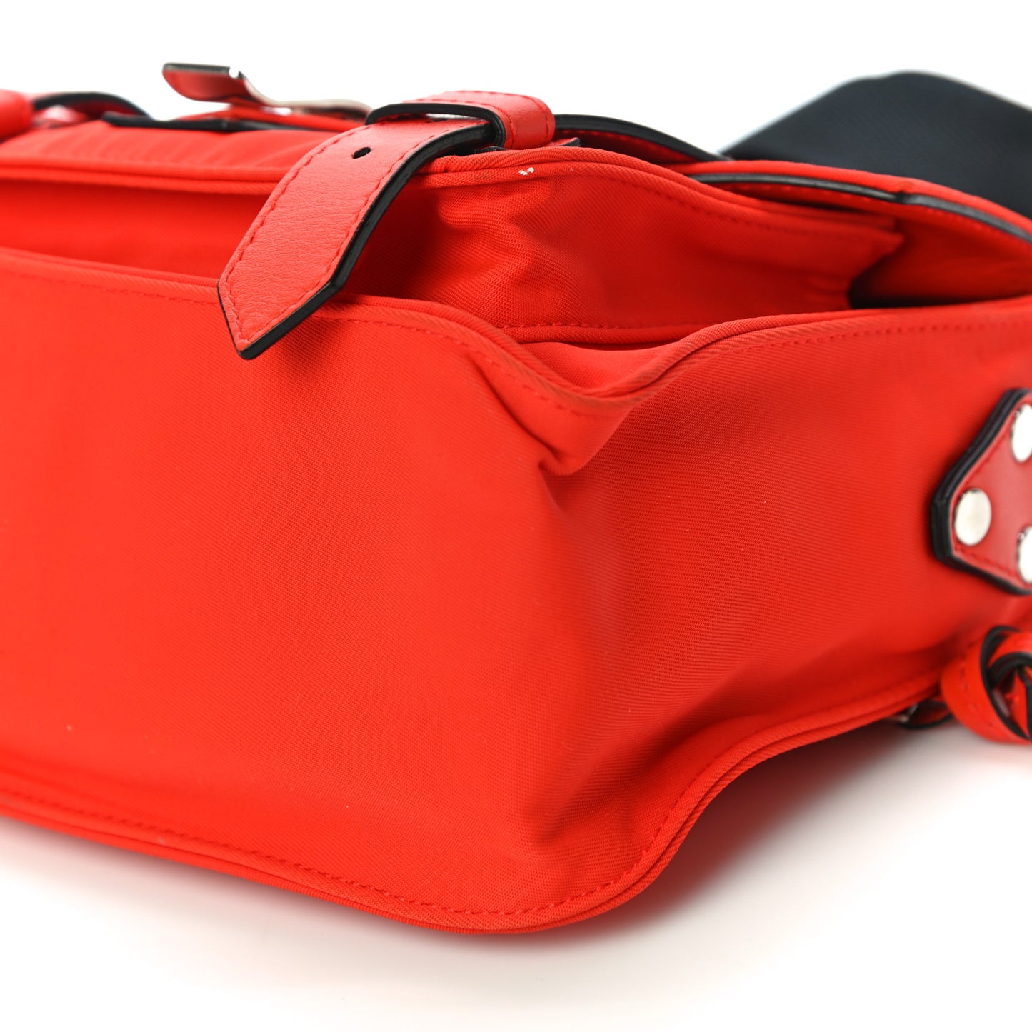 Nylon Calfskin PS1 Pouch Messenger Fire Red