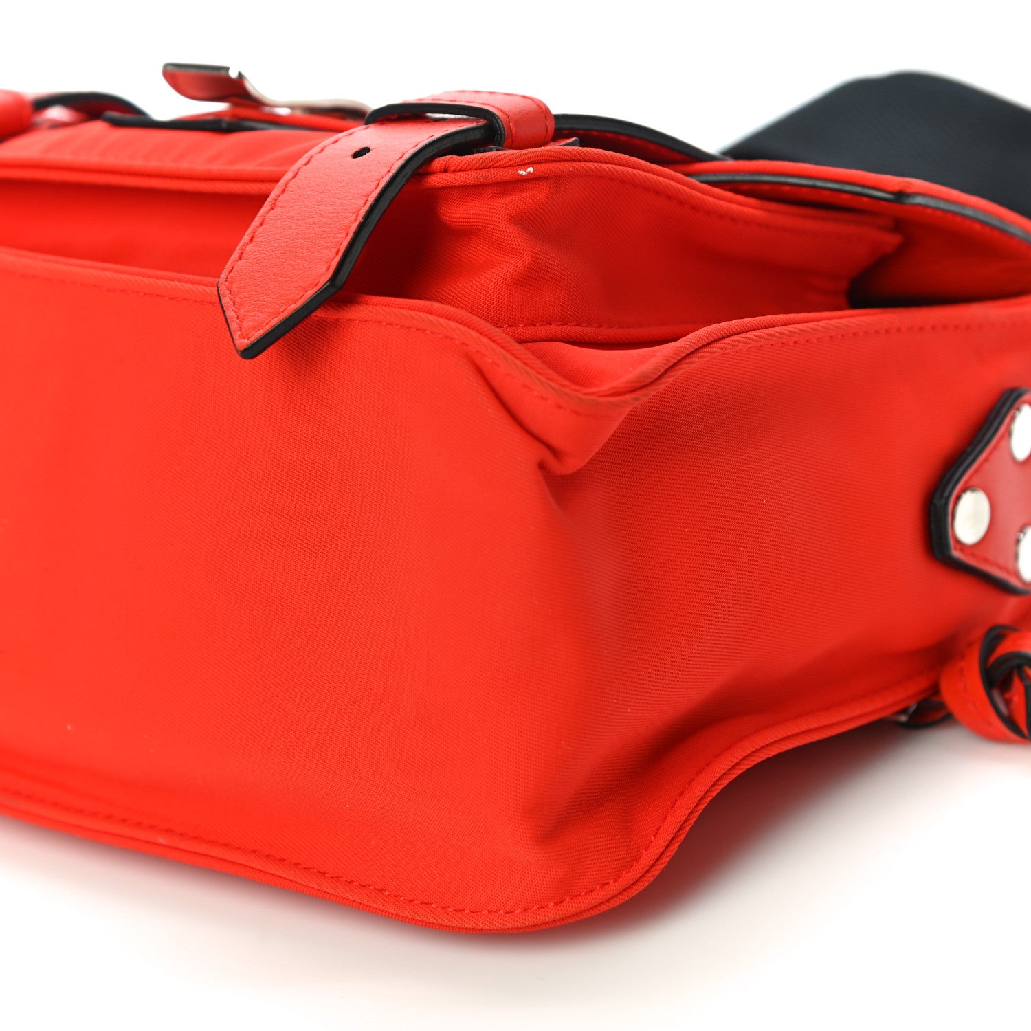 Proenza Schouler Nylon Calfskin PS1 Pouch Messenger Fire Red 8 of 13