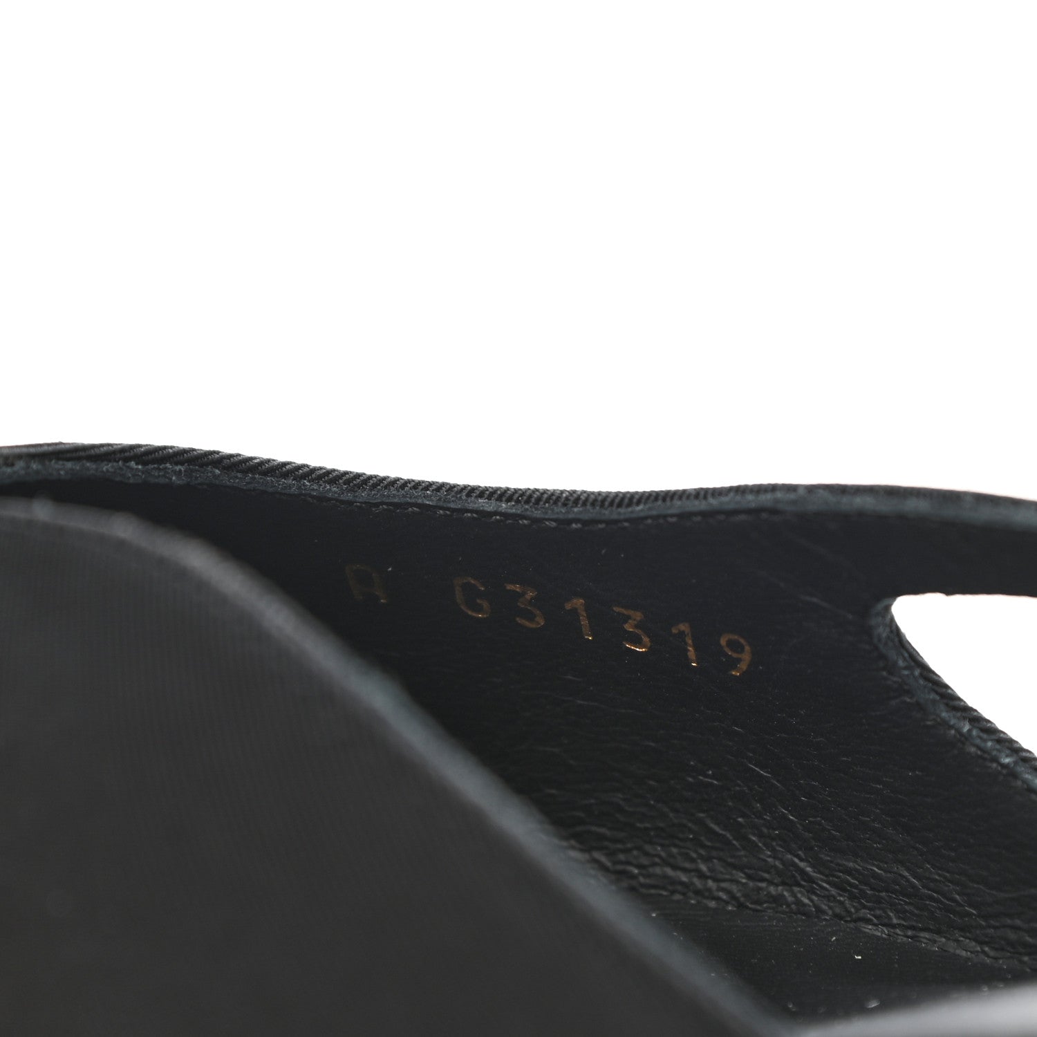 Chanel Laminated Lambskin Grosgrain Cap Toe CC Slingback Flats 37.5 Black Gold 8 of 8