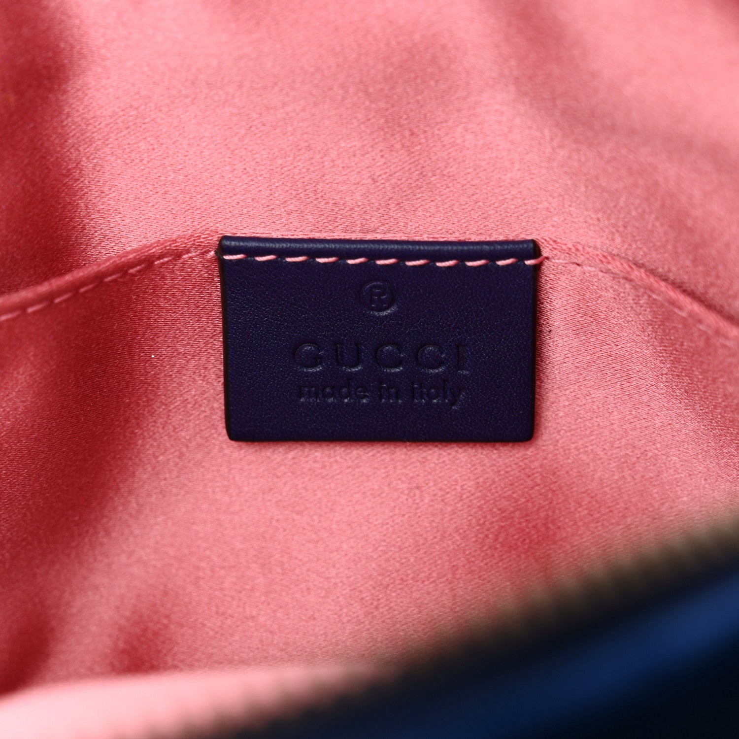Gucci Velvet Matelasse GG Marmont Belt Bag Cobalt Blue 6 of 10