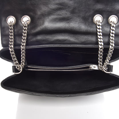 Saint Laurent Calfskin Y Quilted Monogram Medium Loulou Chain Satchel Black 7 of 12