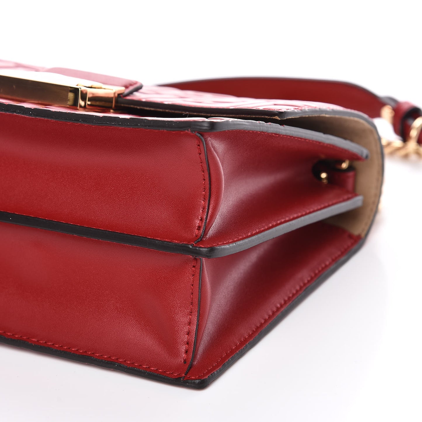 Vitello Liberty FF 1974 Embossed Small Kan U Shoulder Bag Fragola
