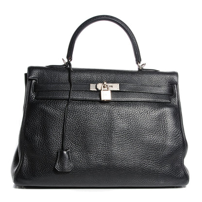 Hermes Taurillon Clemence Kelly Retourne 35 Black 1 of 27