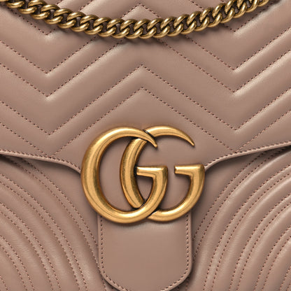 Gucci Calfskin Matelasse Large GG Marmont Shoulder Bag Porcelain Rose 8 of 10