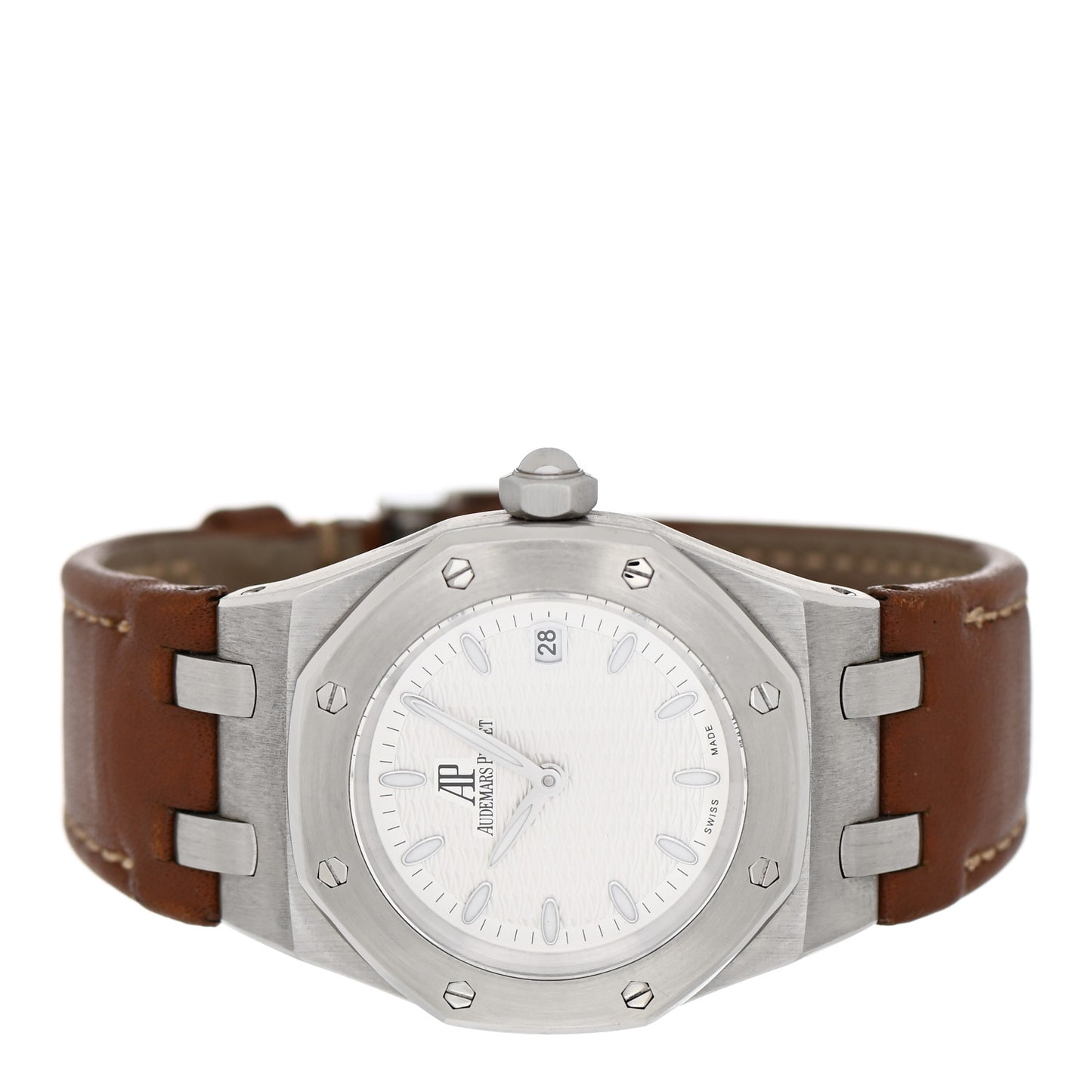 Stainless Steel Calfskin 33mm Royal Oak Lady Quartz Watch 67600ST.OO.D080VS.01