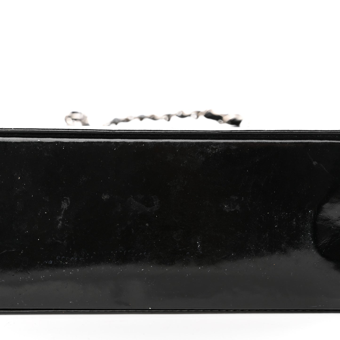 Patent CC Shoulder Bag Black