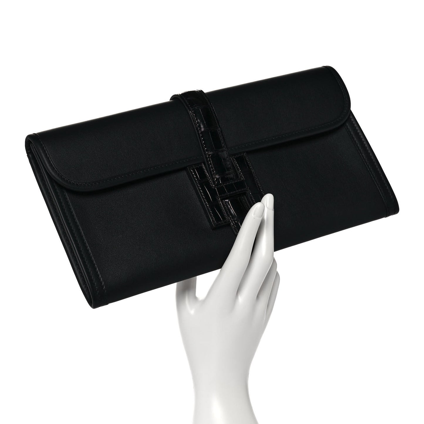Swift Shiny Alligator Jige Elan 29 Touch Clutch Black