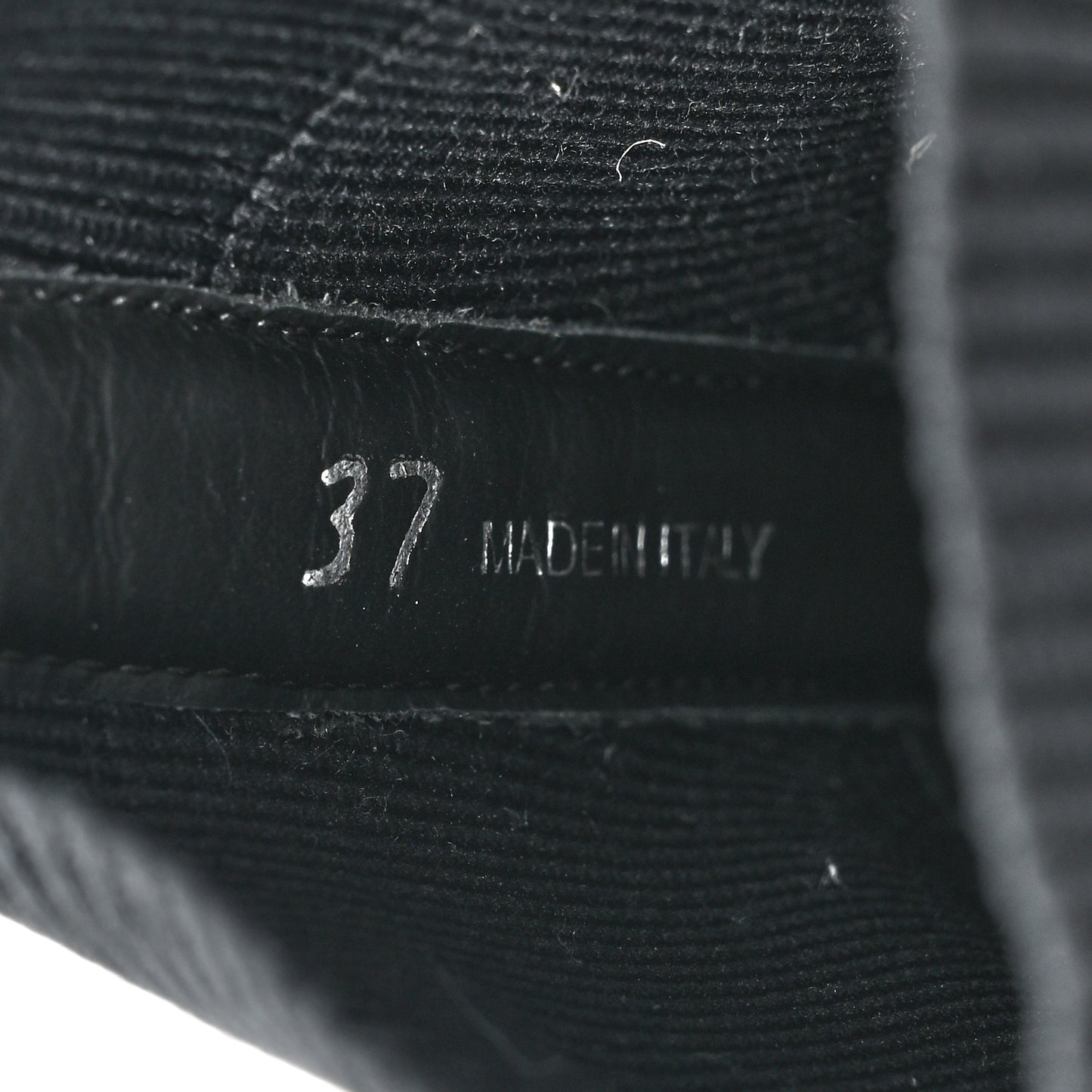 Knit Rubber Triangle Logo Monolith 55mm Ankle Boots 37 Black