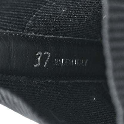 Prada Knit Rubber Triangle Logo Monolith 55mm Ankle Boots 37 Black 9 of 10
