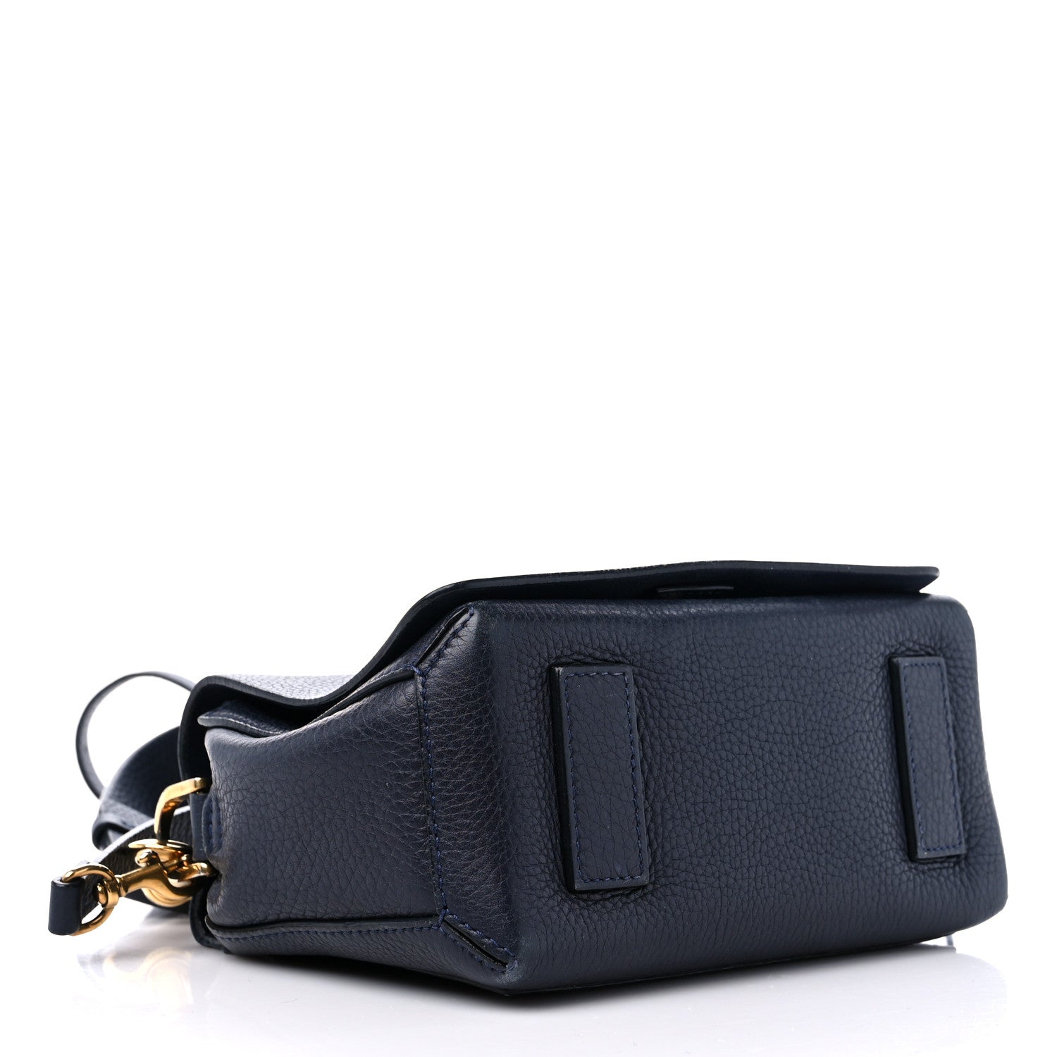 Lanvin Grained Calfskin Box Messenger Bag Navy 4 of 18