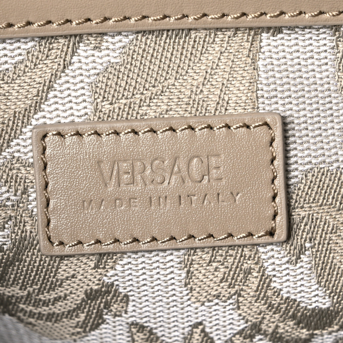 Versace Jacquard Barocco Small Athena Tote Beige 6 of 9