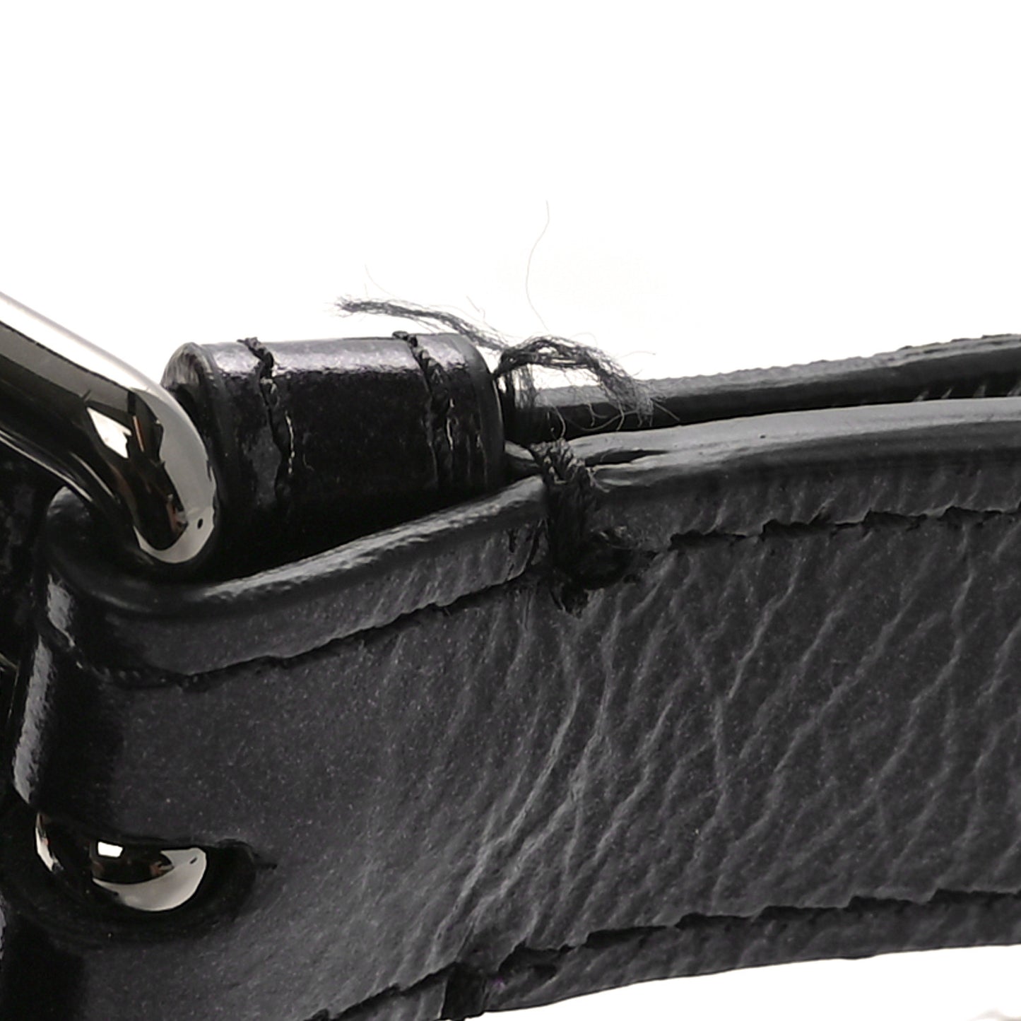 Sequin Shiny Aged Calfskin Sparkling City Waist Bag Fanny Pack Black Silver