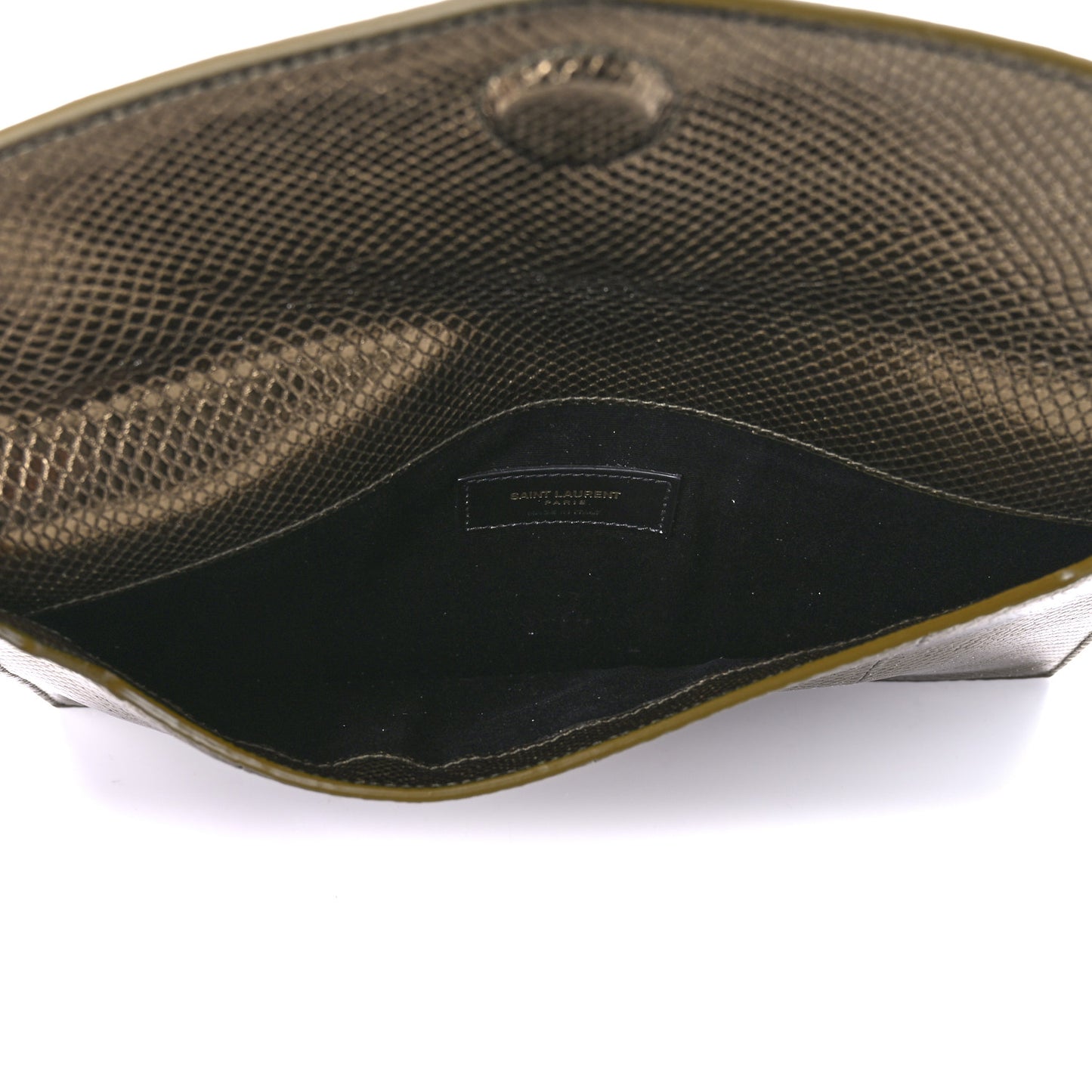 Metallic Karung Uptown Monogram Pouch Gold Military