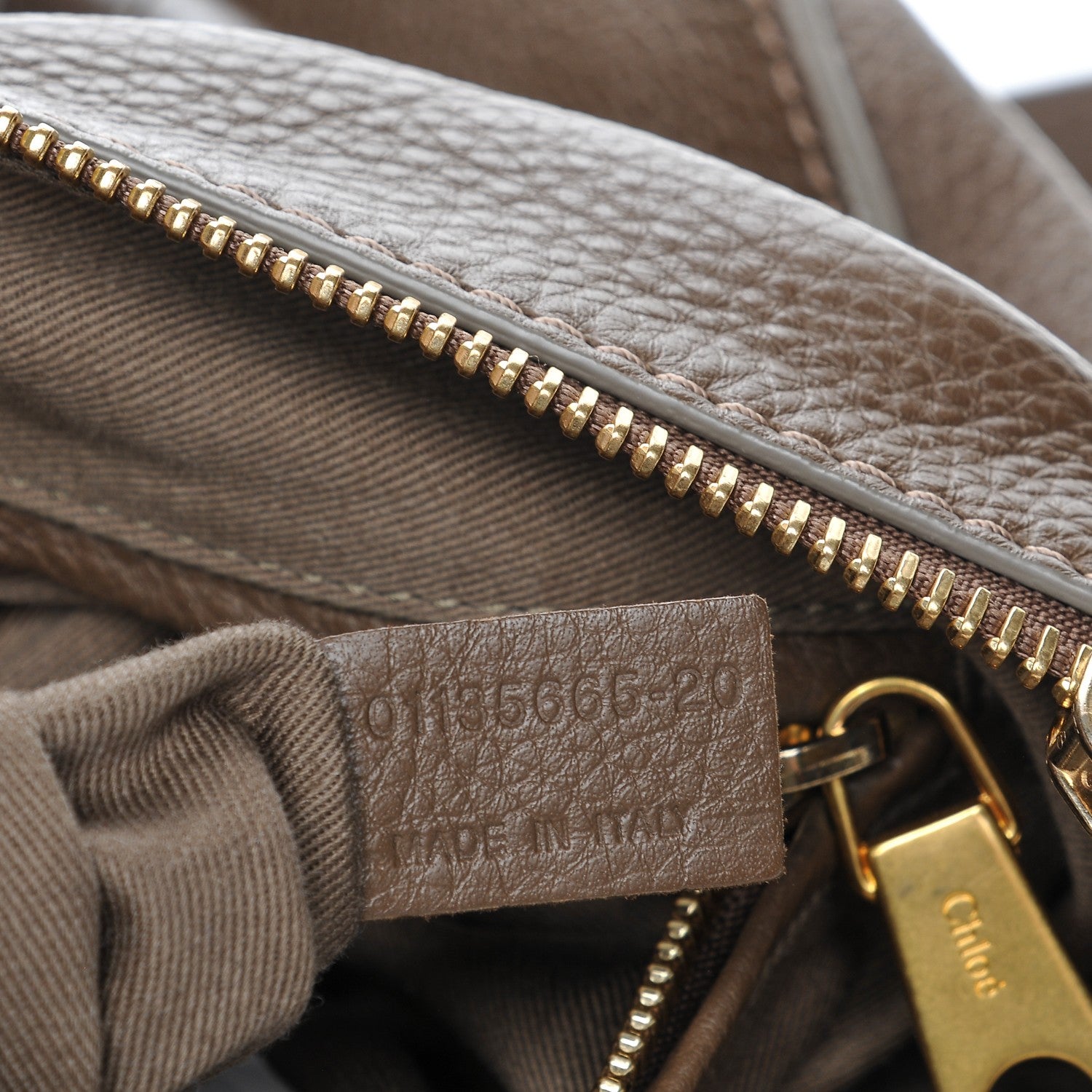 Chloe Calfskin Medium Marcie Satchel Brown Seed 7 of 7