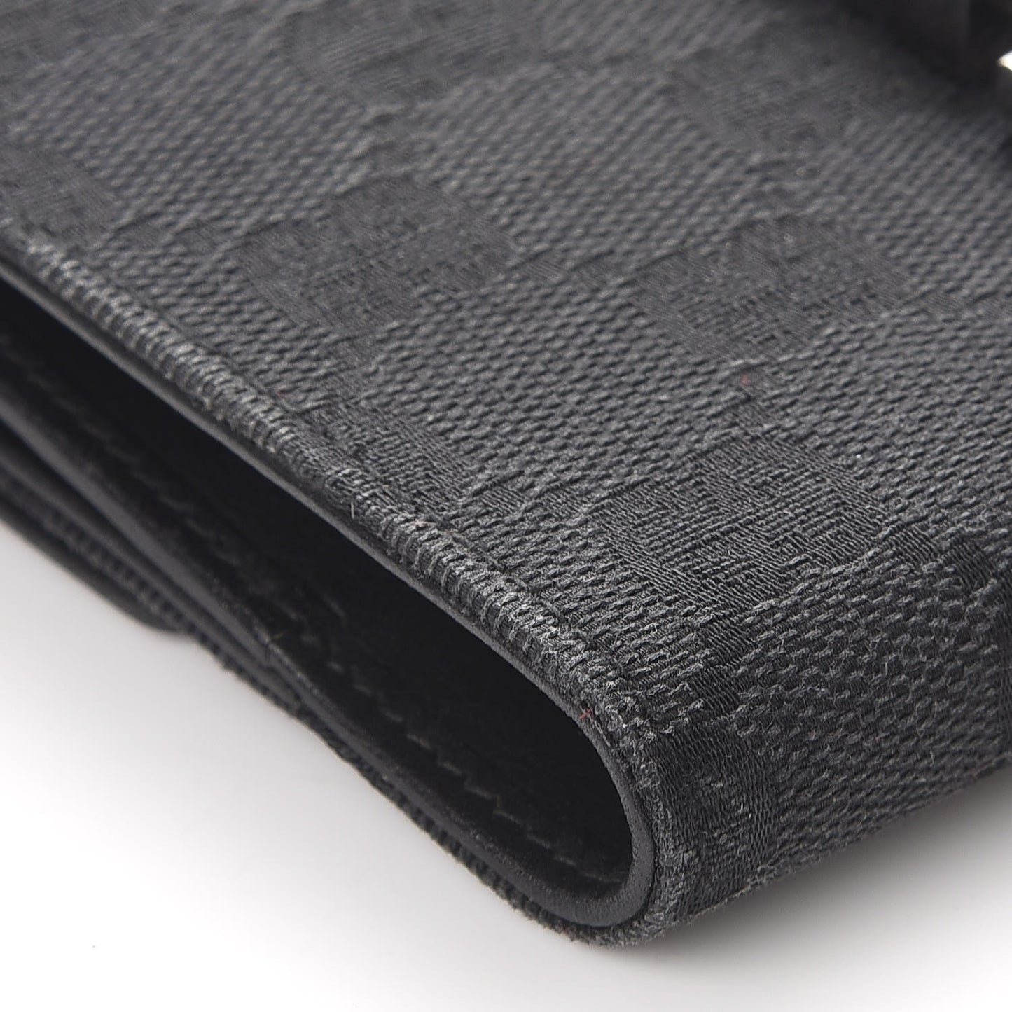 Monogram Piston Lock Compact Wallet Black