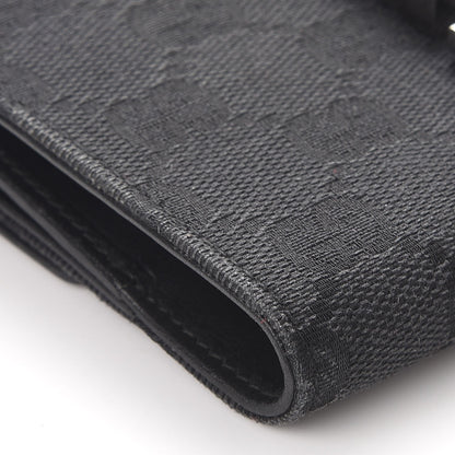 Gucci Monogram Piston Lock Compact Wallet Black 9 of 12