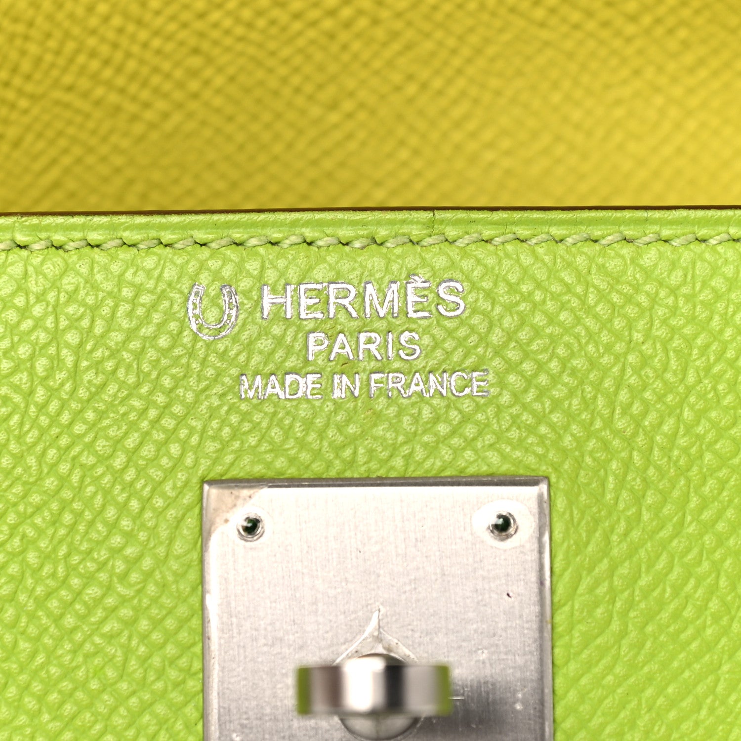 Hermes Epsom Horseshoe Kelly Sellier 35 Vert Bengale Kiwi Lime 6 of 22