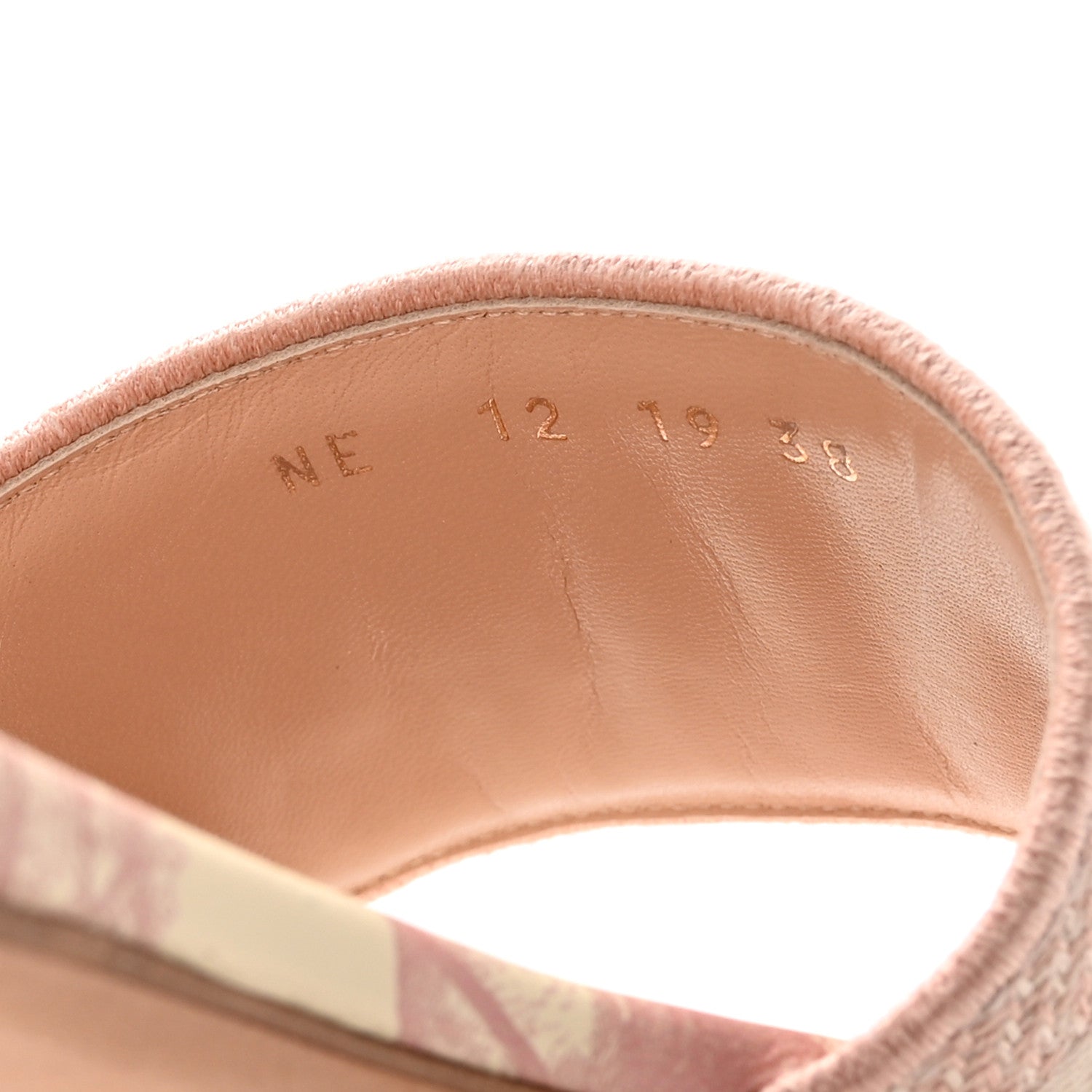 Christian Dior Canvas Toile De Jouy Embroidered Dway Flat Slide Sandals 38 Light Pink 8 of 9