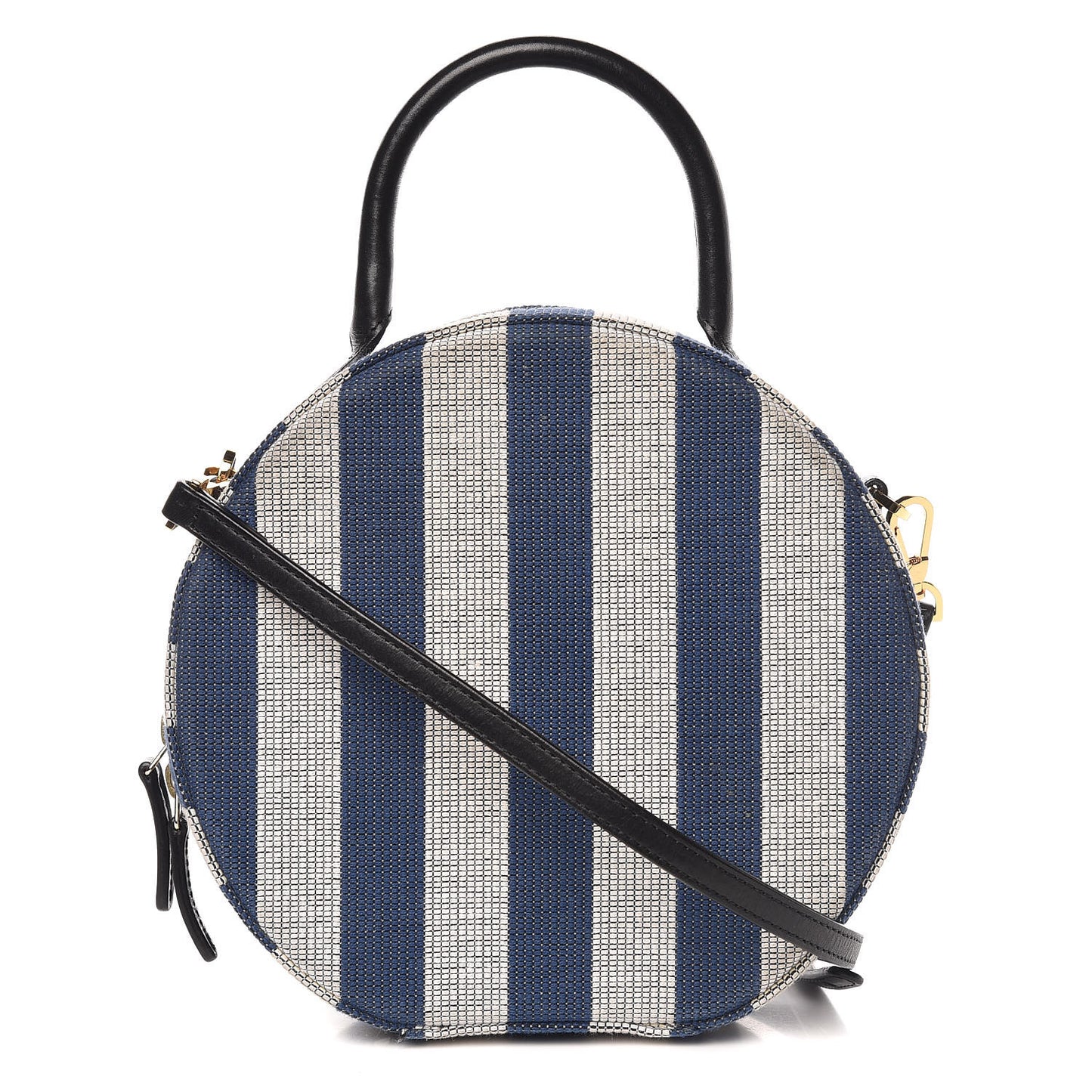 Canvas Stripe Circle Crossbody Blue White