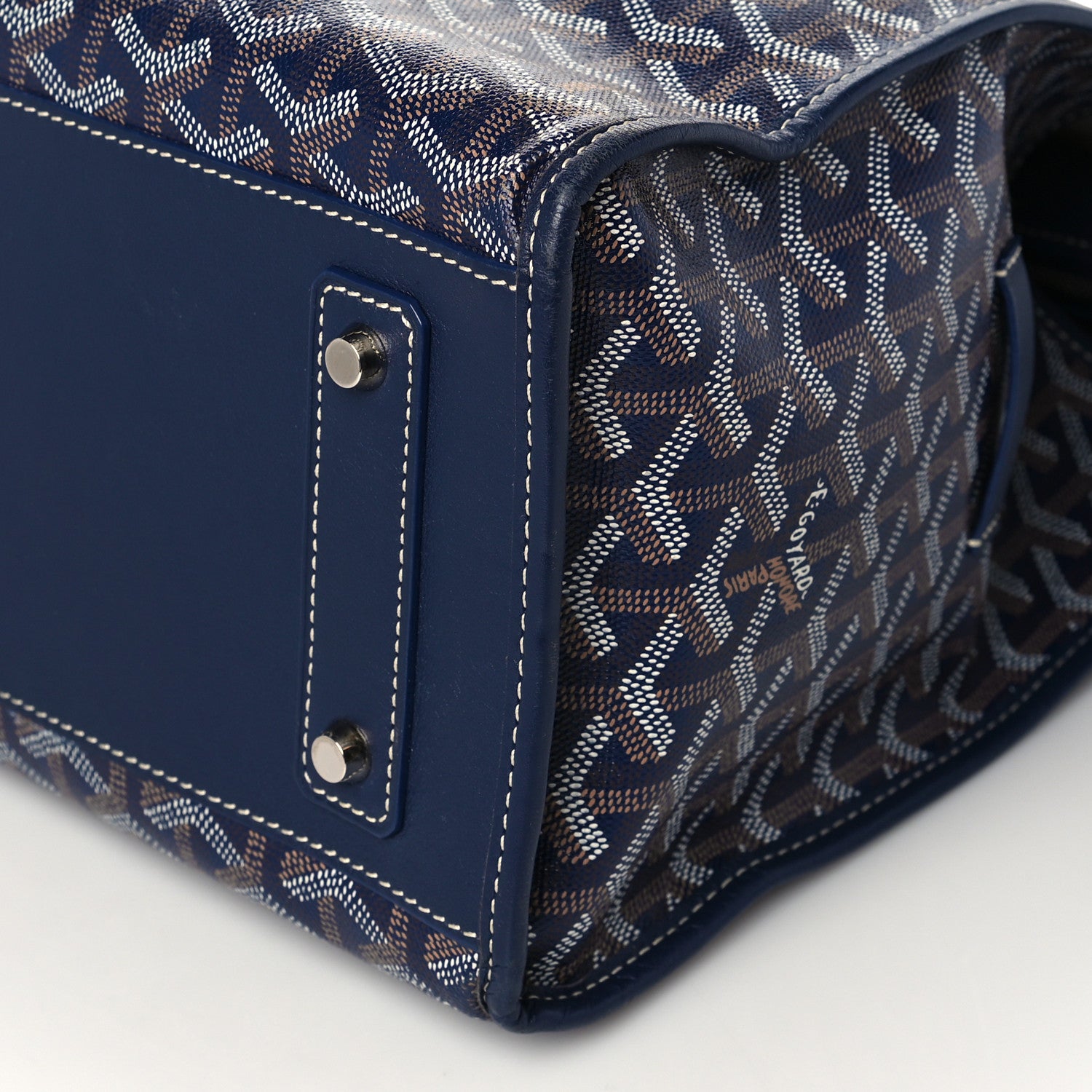 Goyard Goyardine Marquises Tote Navy 15 of 17