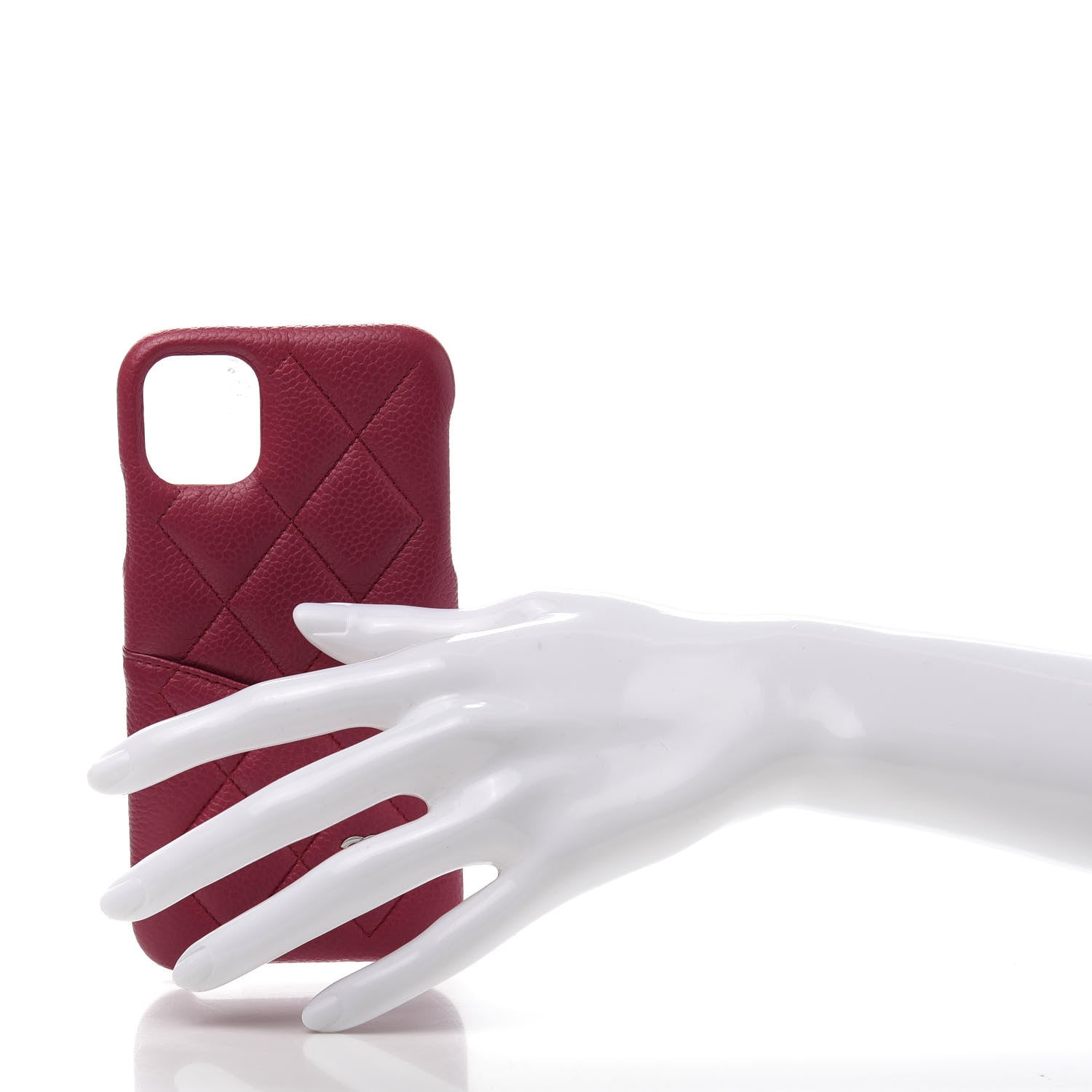 Chanel Caviar Quilted iPhone 11 Tech Case Dark Pink 2 of 9