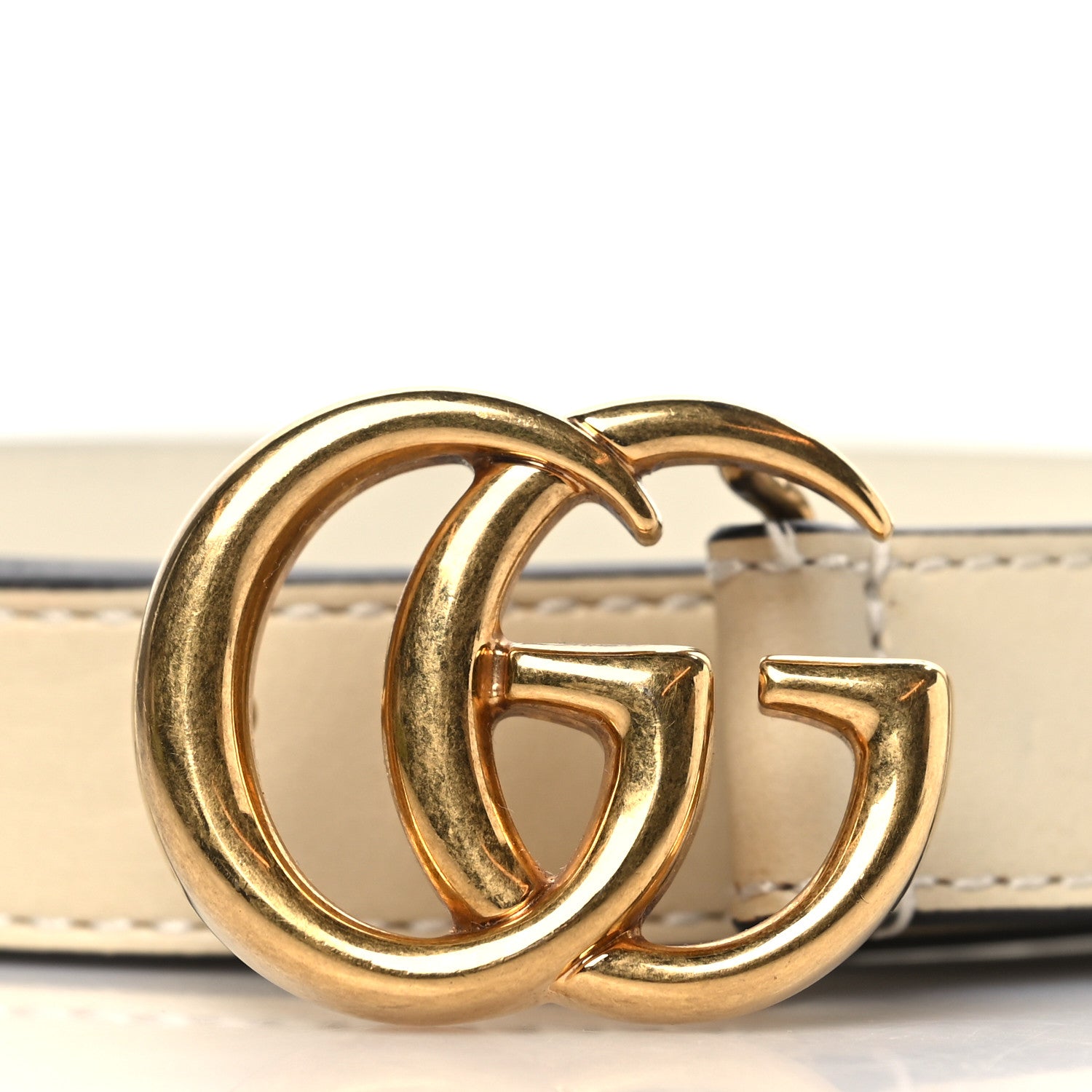 Gucci Calfskin Double G 20mm Belt 75 30 Mystic White 2 of 5