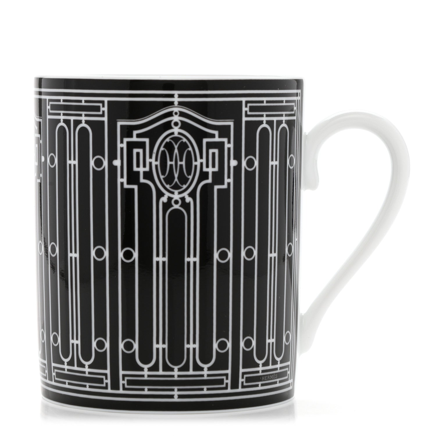 Hermes Porcelain H Deco Mug N°2 Black 3 of 9
