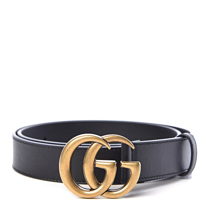 Gucci Calfskin Double G 30mm Belt 85 34 Black 1 of 6