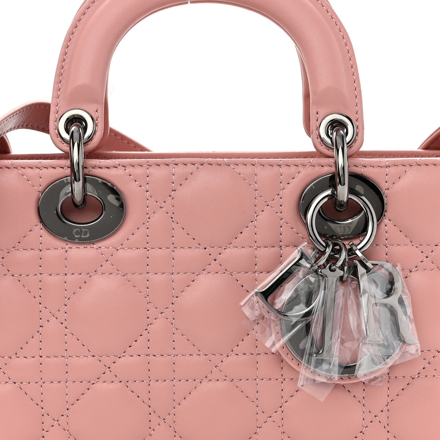 Christian Dior Lambskin Cannage Medium Lady D-Joy Old Rose 7 of 9