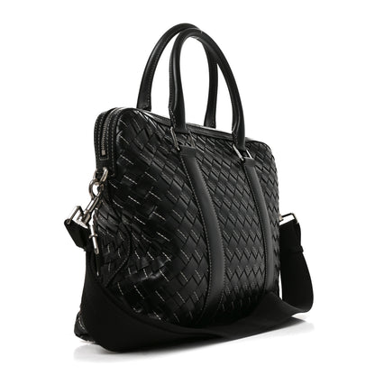 Bottega Veneta Nappa Intrecciato Medium Briefcase Black 3 of 11