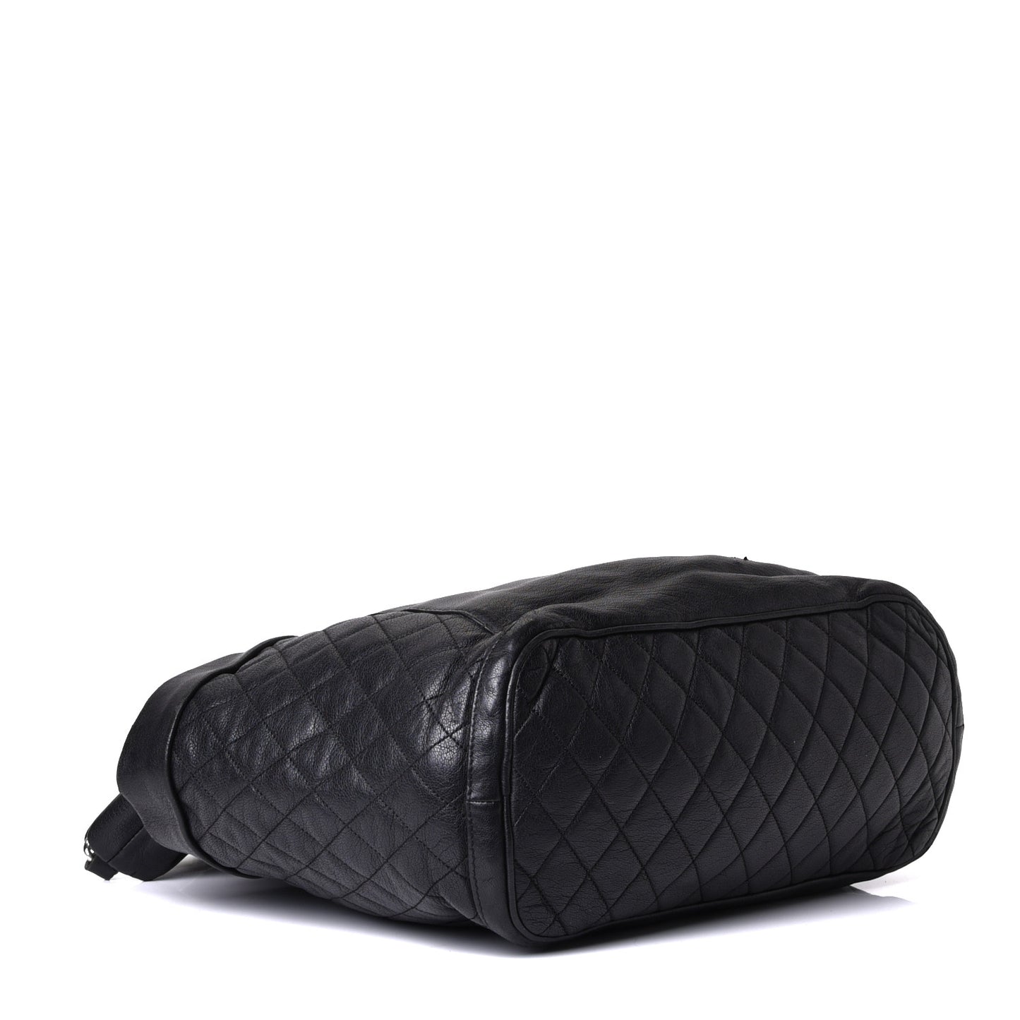 Lambskin Chain Embellished Blare Tote Black