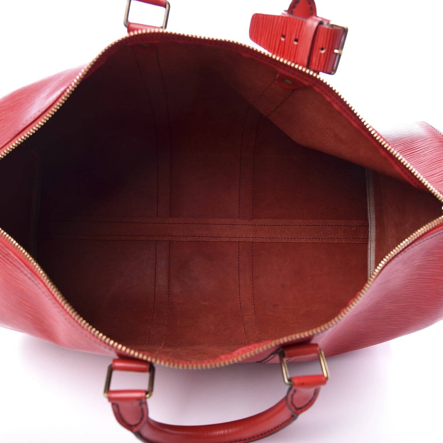 Louis Vuitton Epi Keepall 45 Castillan Red 4 of 15