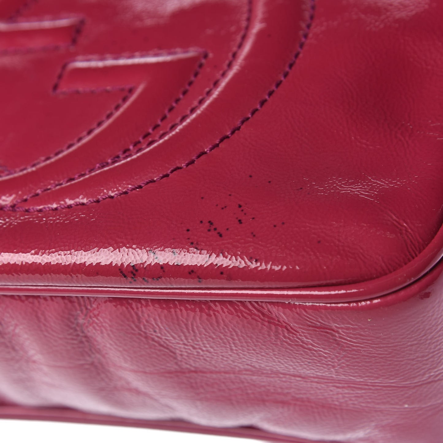Soft Patent Small Soho Disco Bag Bright Bougainvillea