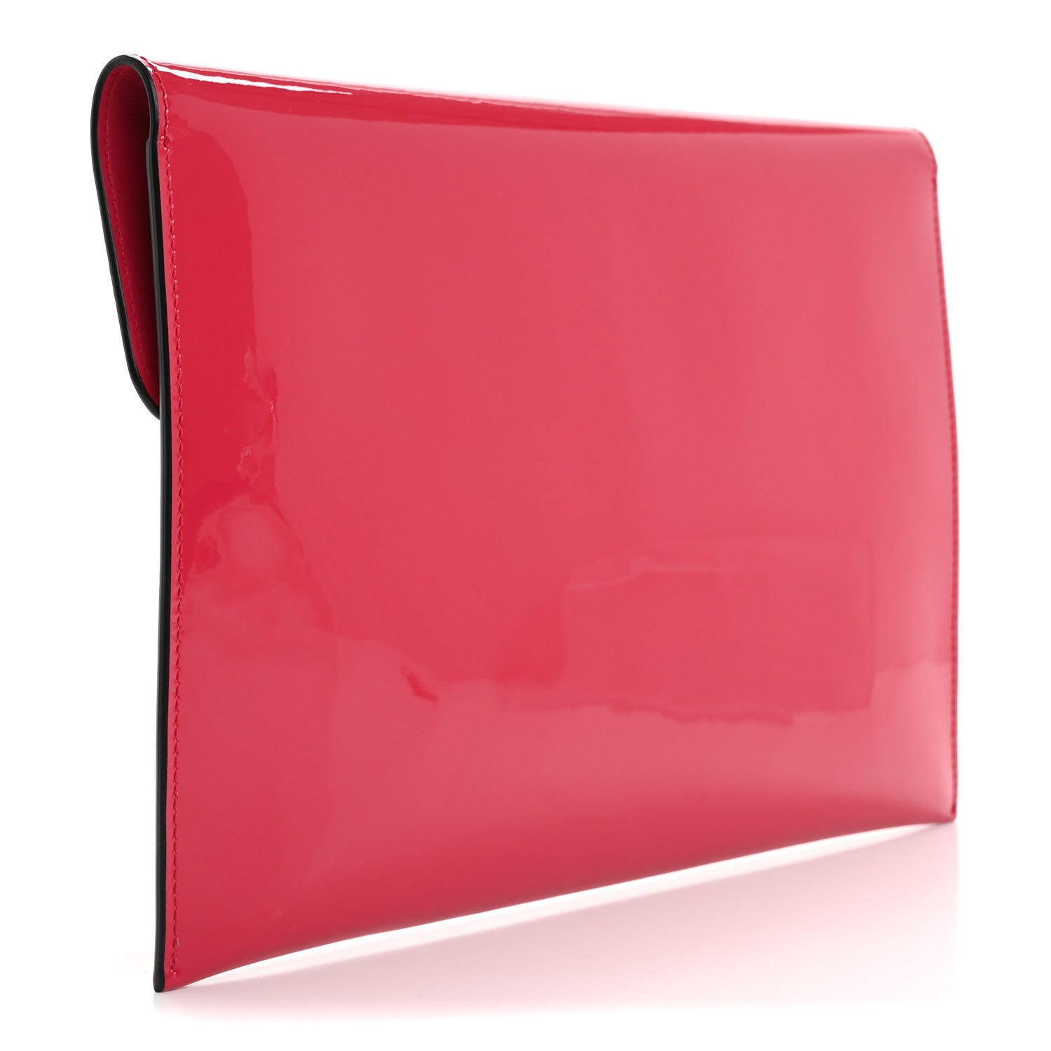 Alexander McQueen Patent Skull Lock Envelope Clutch Pink 3 of 10