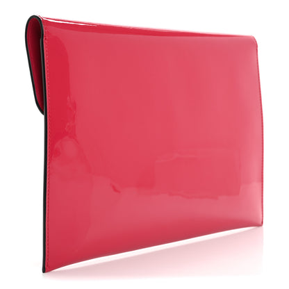 Alexander McQueen Patent Skull Lock Envelope Clutch Pink 3 of 10