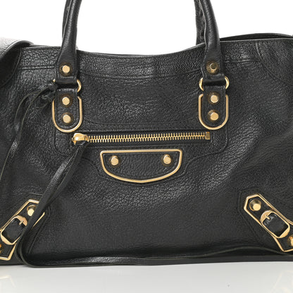 Balenciaga Chevre Gold Metallic Edge Hardware S City Black 8 of 13