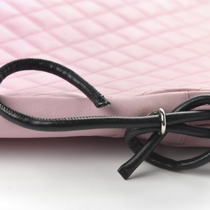 Chanel Calfskin Quilted Large Cambon Messenger Pink Black 11 of 11