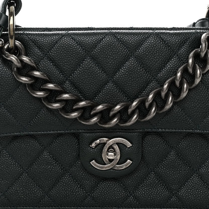 Chanel Caviar Quilted Medium Retro Class Flap Dark Green 8 of 11