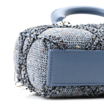 Christian Dior Tweed Sequins Embroidered Cannage Small Lady D-Joy Sky Blue Multicolor 9 of 10