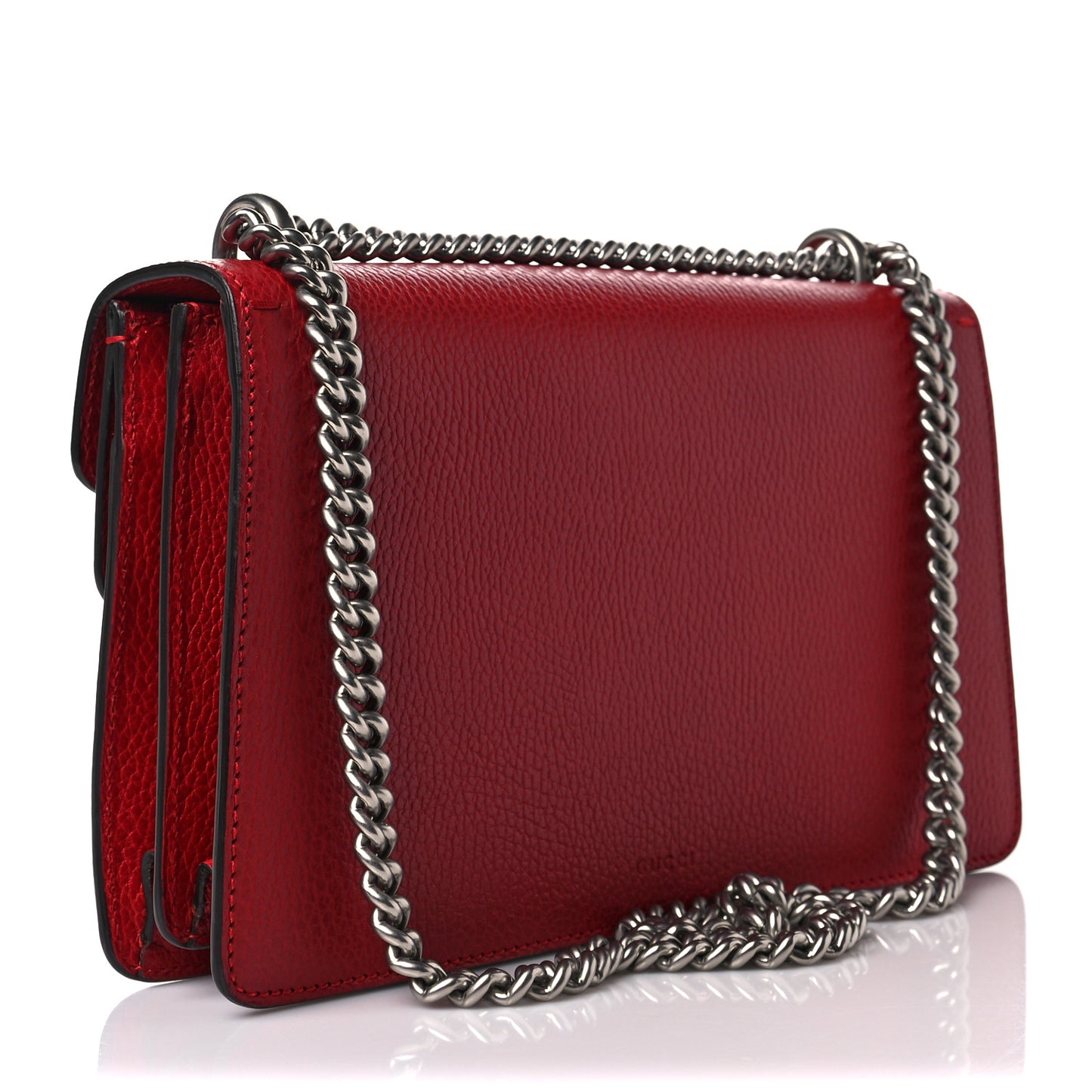 Dollar Calfskin Swarovski Crystal Small Dionysus Shoulder Bag Hibiscus Red