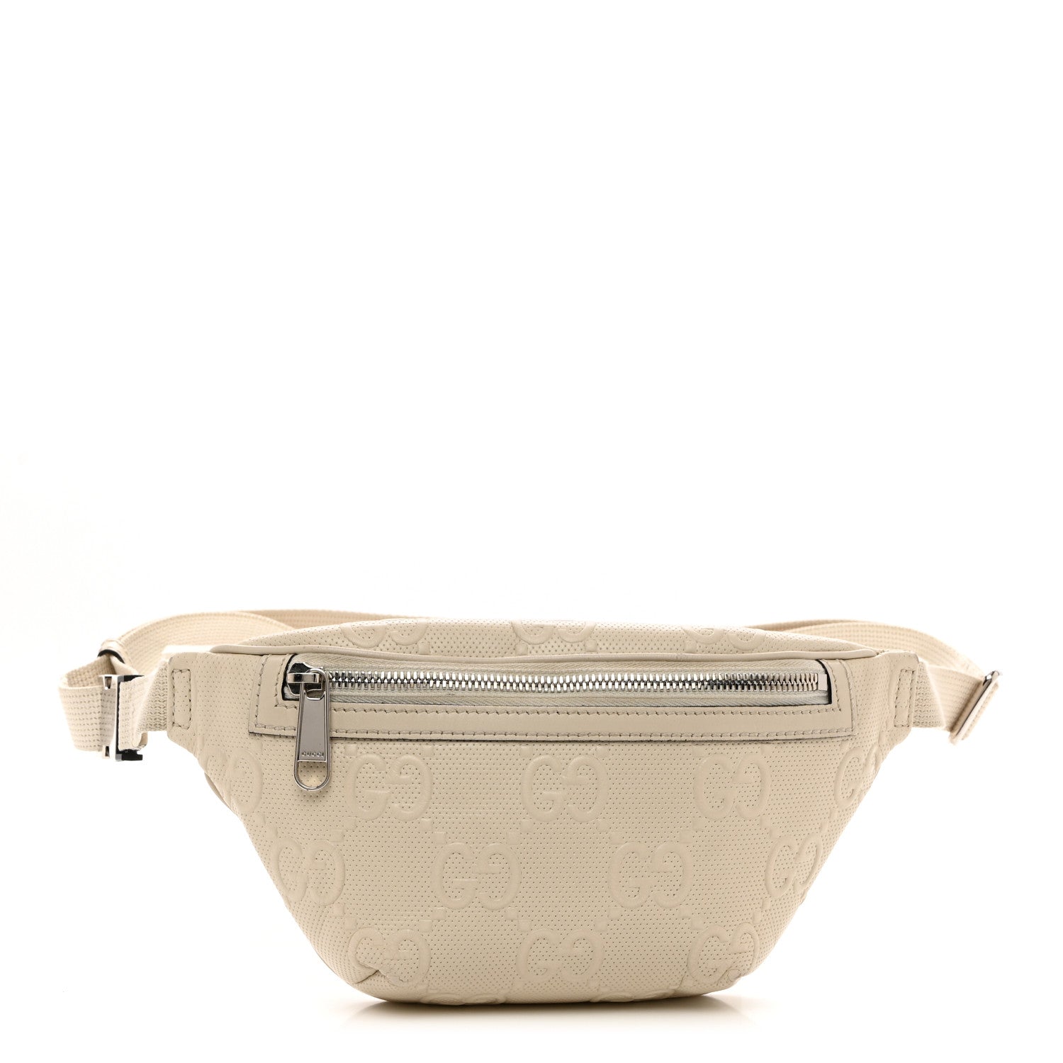 Gucci Calfskin GG Tennis Embossed Belt Bag Mystic White 1 of 13