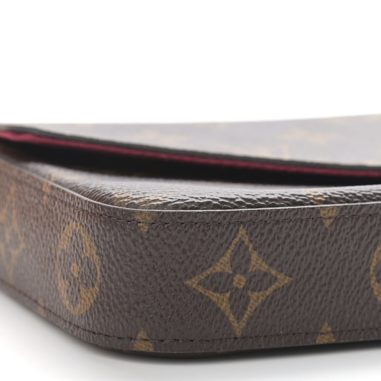 Monogram Pochette Felicie Chain Wallet Fuchsia