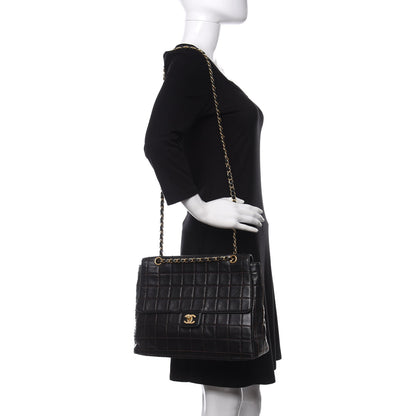 Chanel Lambskin Quilted Chocolate Bar Flap Shoulder Bag Brown 2 of 10