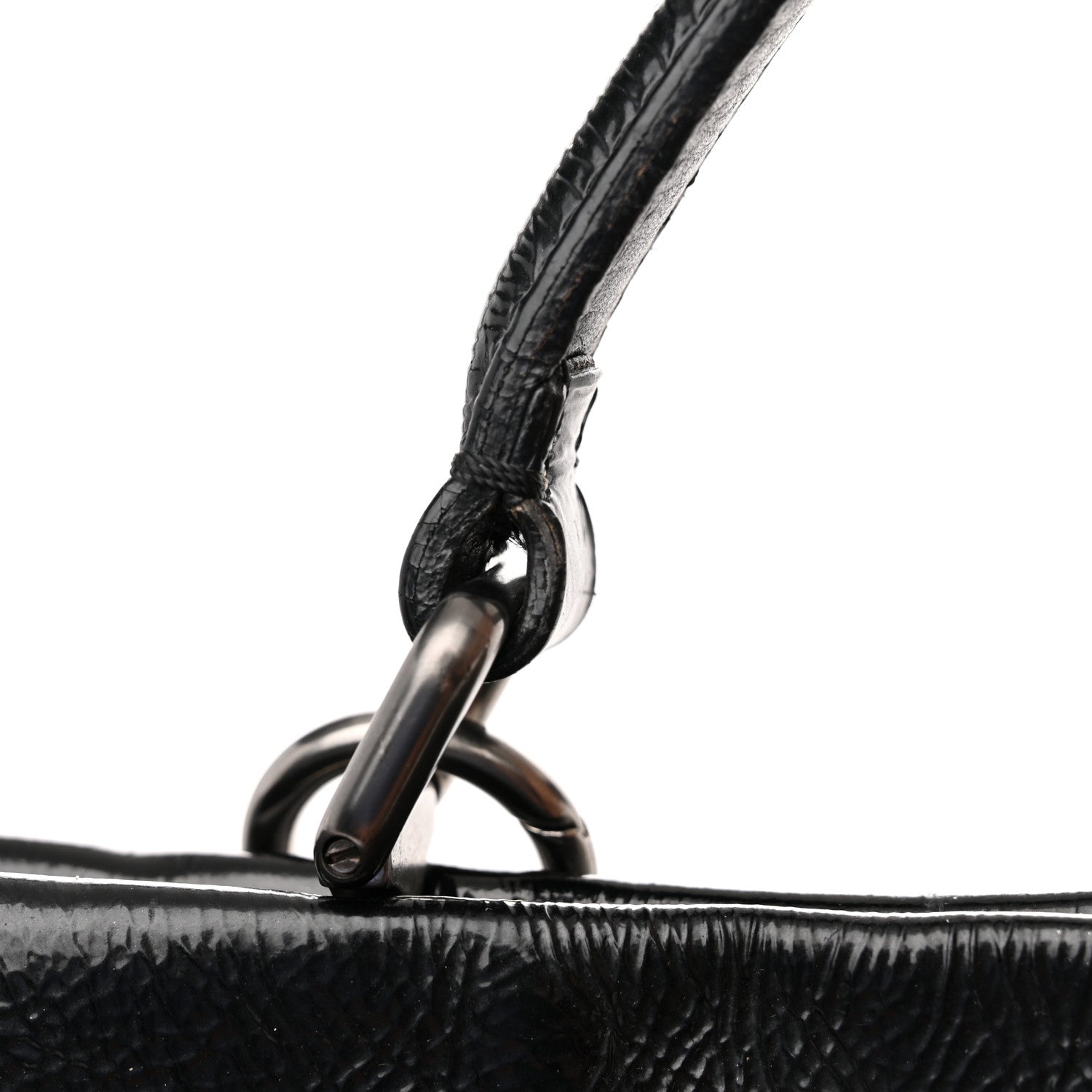 Fendi Patent Large Peekaboo Iconic Satchel Black 17 of 17