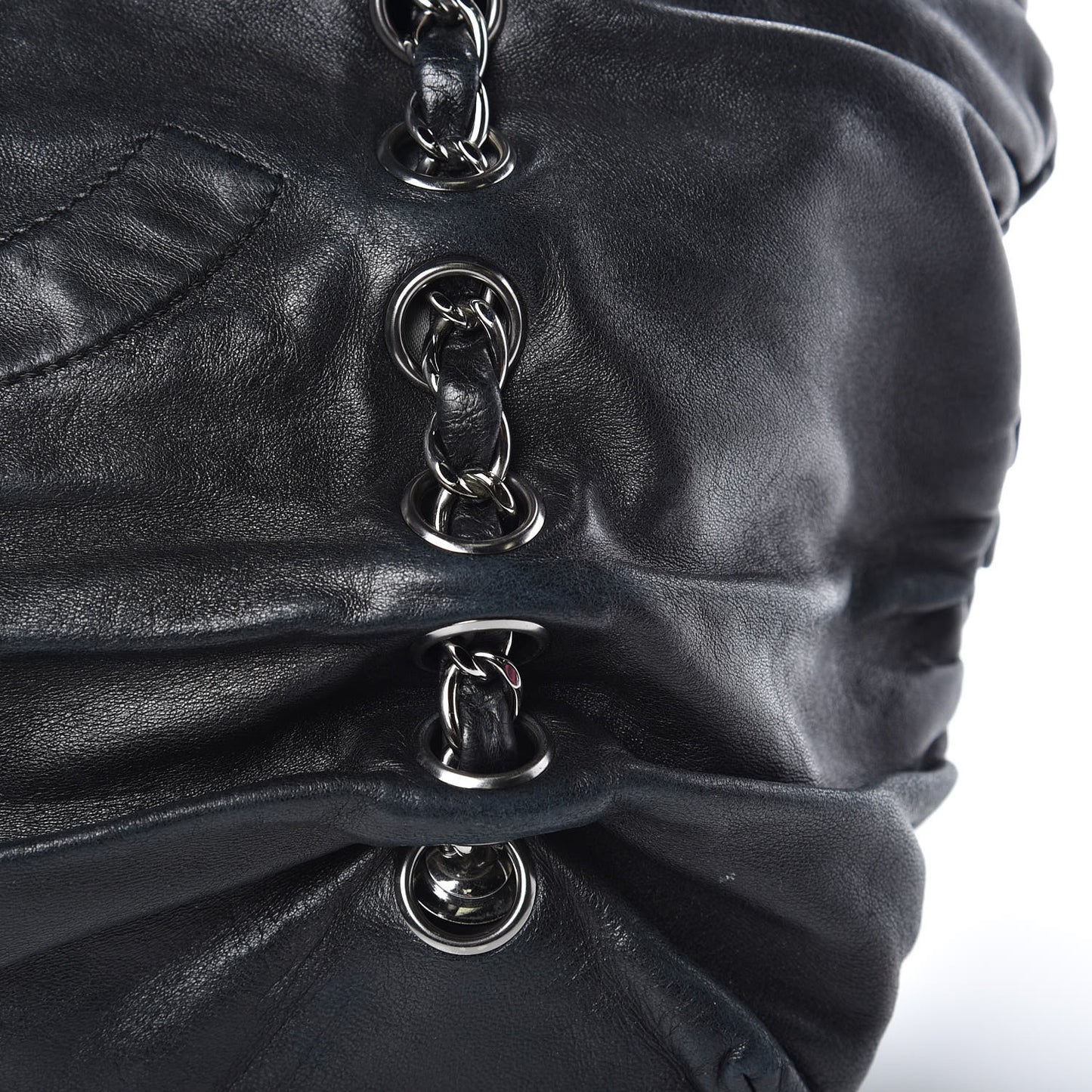 Lambskin Chain Shoulder Bag Black
