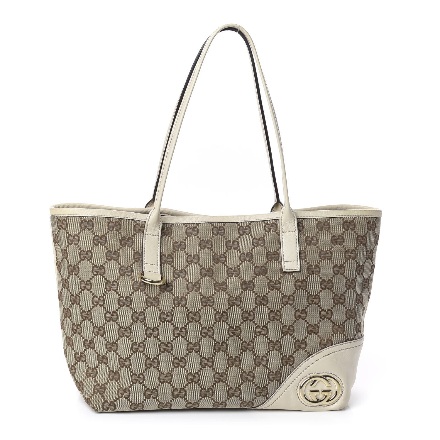 Gucci Monogram Medium New Britt Tote Off White 1 of 8