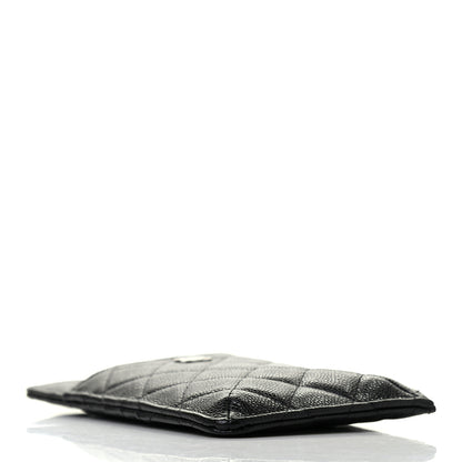 Chanel Caviar Quilted Classic Flat Wallet Pouch Black 4 of 7